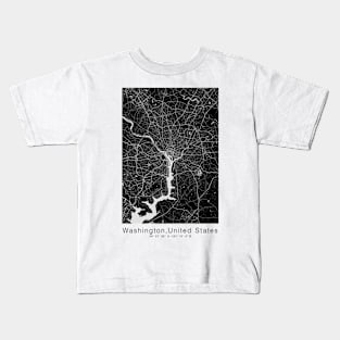 washington map minimalist poster wall art Kids T-Shirt